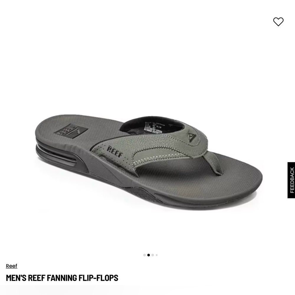 Reef Mick Fanning Flip Flop sz 13 Grey/black